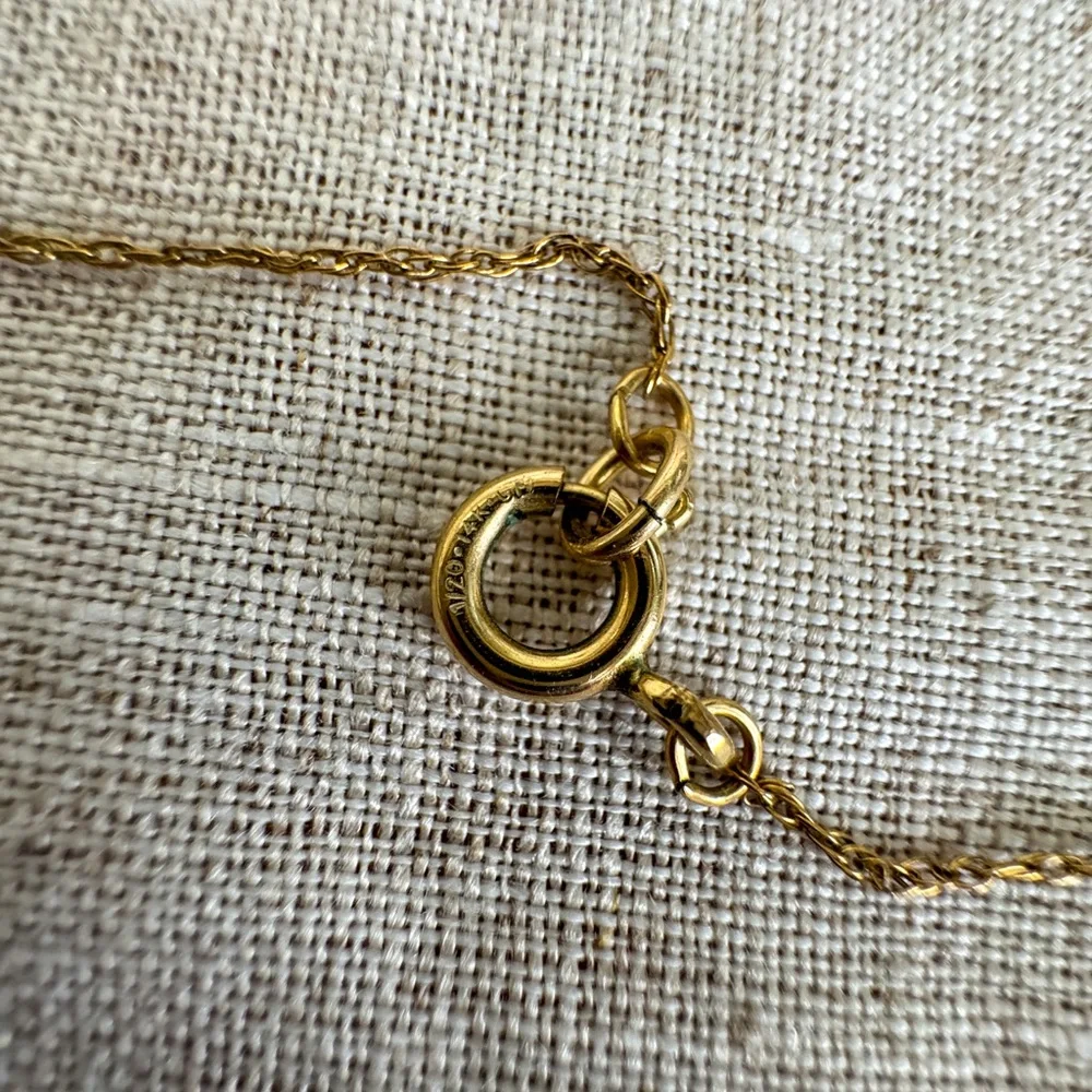 Gold Heart Locket Pendant Necklace 925 Stamped 1/20 14K Gold GF